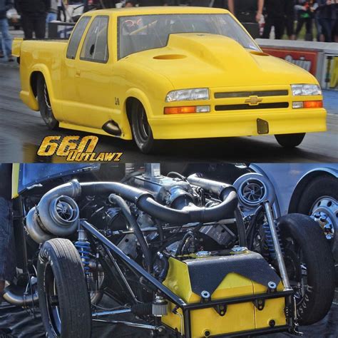 Two Pictures Side By Side Of A Yellow Car And The Same Image Of An Engine