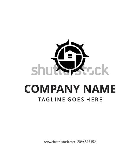 Compass House Shape Modern Simple Logo Stock Vector Royalty Free 2096849152 Shutterstock