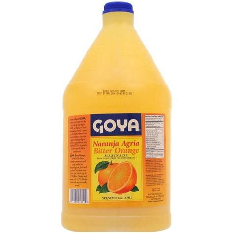 Goya Bitter Orange Marinade 1 Gal 100 Seville Orange Ideal For