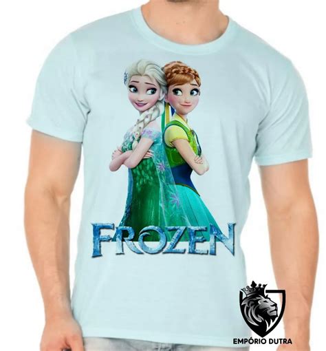 Emporio Dutra Camiseta Adulto Ou Infantil Frozen Anna Elsa Costas