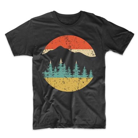 Mens Hipster T Shirt Nature Shirt Mountains Trees Stars Etsy