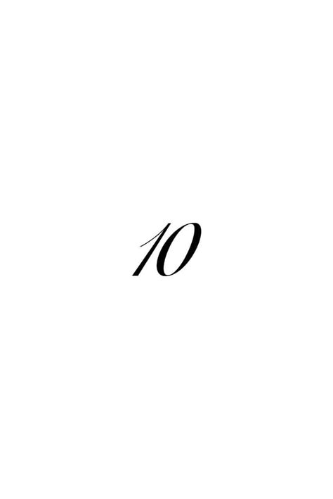 Free Printable Tracing Numbers: Fancy Calligraphy Number 10