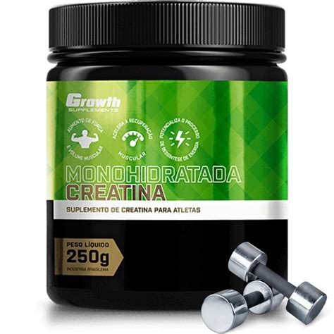 Creatina Monohidratada 250g Growth Supplements Natural Netshoes