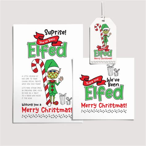 Youve Been Elfed Weve Been Elfed Elf Printable Etsy