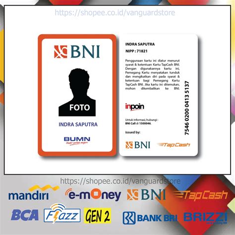 Jual Kartu E Money E Toll Card Bni Kartu Nama Id Card Emoney Mandiri