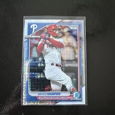 BRYCE HARPER 2024 Bowman chrome Mojo réfracteur 37 Phillies EUR 3 31