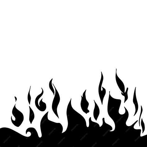 Premium Vector Fire Vector Flame Icon Black Icon Isolated On White