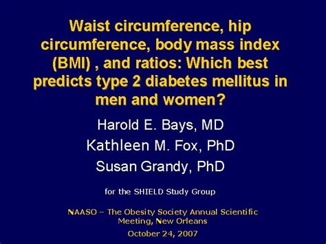 Waist Circumference Hip Circumference Body Mass Index Bmi