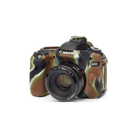 EasyCover Capa Protectora De Silicone Para Canon 80D Camouflage