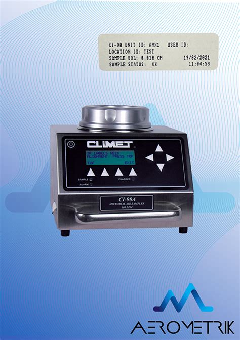 Microbial Air Sampler CLIMET Model CI 90A Aerometrik