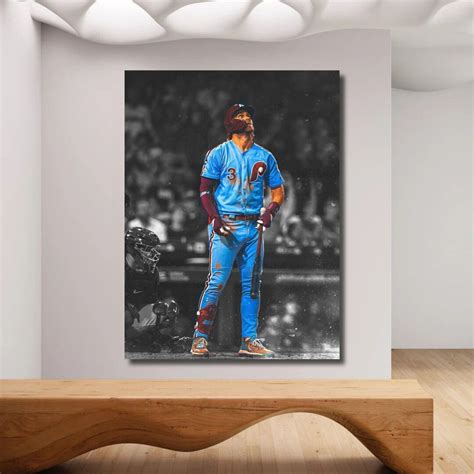 Bryce Harper Poster Bryce Harper Canvas Wall Art Baseball - Etsy