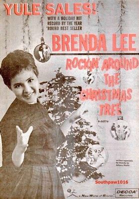 1958 Brenda Lee Rockin Around The Xmas Tree Music Industry Promo