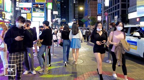 4k Gangnam Nightlife Areas 금요일 밤 강남역 클럽 거리 걷기 화려한 강남 밤거리 스트릿패션 2022