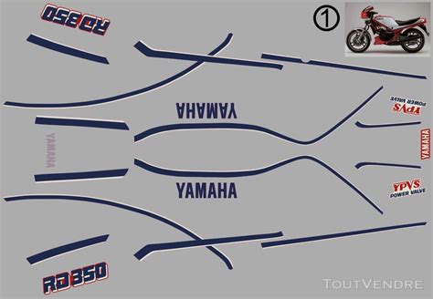 Yamaha RD350LC 31K 84 Kit Déco Stickers Beugnies 59216 Moto