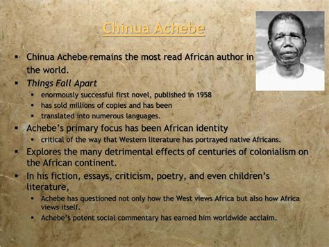 PPT Things Fall Apart By Chinua Achebe PowerPoint Presentation Free