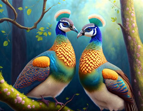 Golden Peacocks By Bast4cats On Deviantart