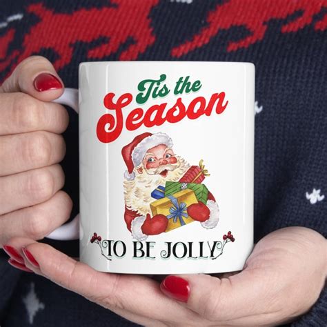 Christmas Santa Claus Coffee Mug Festive Xmas T For Friend Holiday Decor Tis The Season To