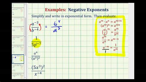 Ex 2 Simplify Exponential Expressions With Negative Exponents Basic