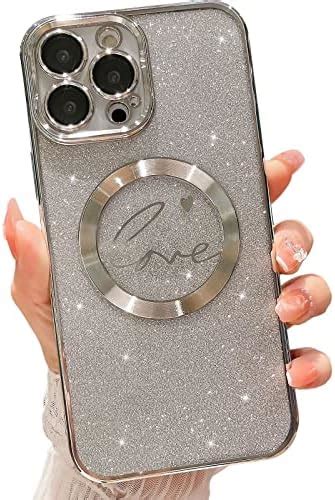 Mgqiling Compatible With Iphone Pro Magnetic Glitter Case Inch