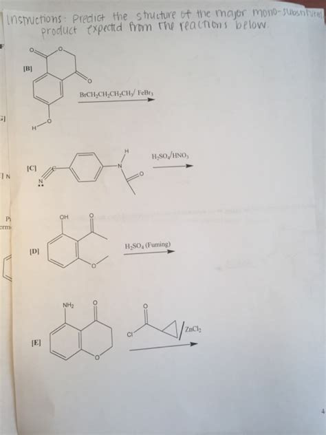 Solved Predict The Structure Of The Major Mono Substituted