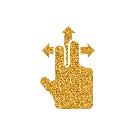 Gesto De Icono De Brillo Dorado Vector Premium