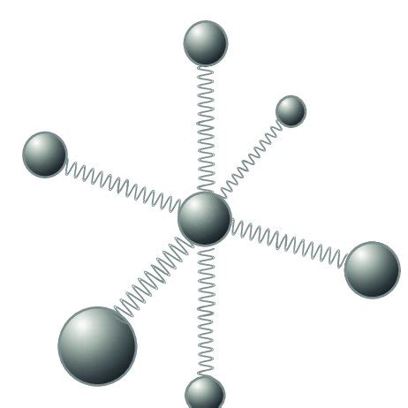 A representative diagram depicting an atom in a solid bound to six ...