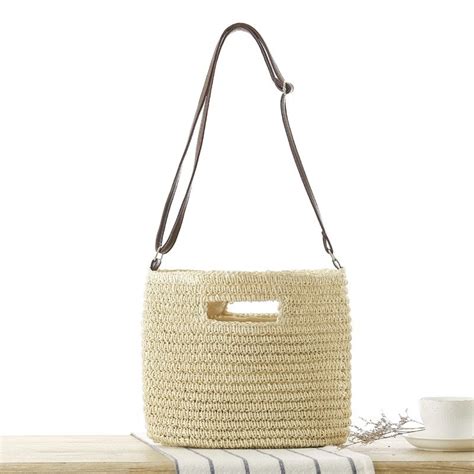 Beige Knit Adjustable Cut Out Summer Shoulder Bag Baginning