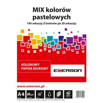 PAPIER KSERO A4 MIX PASTELOWY XEM1000N Ryza 100arkuszy EMERSON