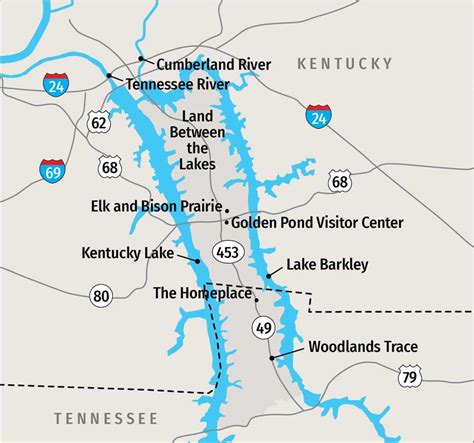 Tennessee Map With Lakes