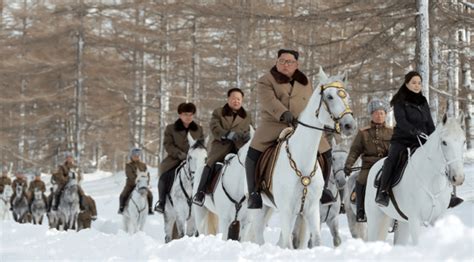 North Korea releases photos of Kim Jong Un again riding white horse on ...