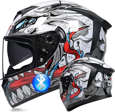 Bluetooth Modular Motorcycle Integrated Helmet Anti Fog Double Visor Full Face