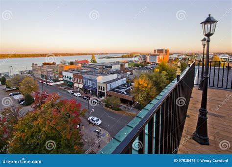 Paducah Kentucky Riverfront Stock Image Image Of Town Small 97038475