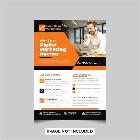 Premium Vector Creative Modern Digital Marketing Agency Flyer Or