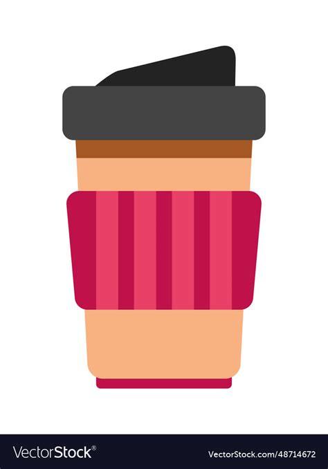 Reusable Coffee Cup Beverage Royalty Free Vector Image