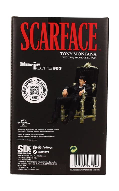 Sd Toys Movie Icons Scarface Tony Montana Throne 7 Figure