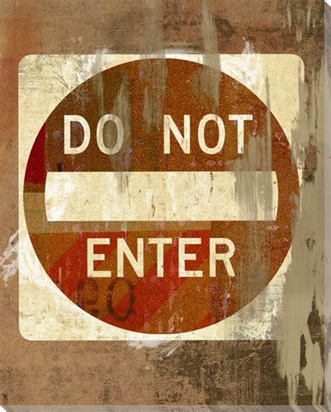 Road Sign Do Not Enter Wrapped Canvas Giclee Print Wall Art - Wall ...