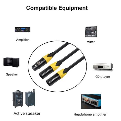 Xlr Splitterkabel Polige Xlr Buchse Auf Xlr Stecker Audiokabel Y