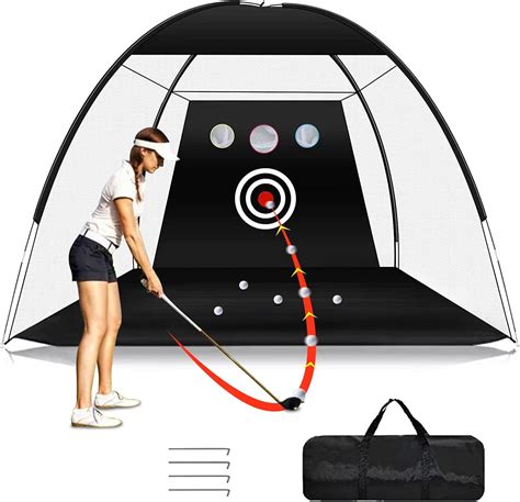 Portable Heavy Duty Golf Practice Swing Net 10x7ft Chipping And Hitting