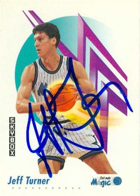 Jeff Turner Autographed Basketball Card Orlando Magic Skybox