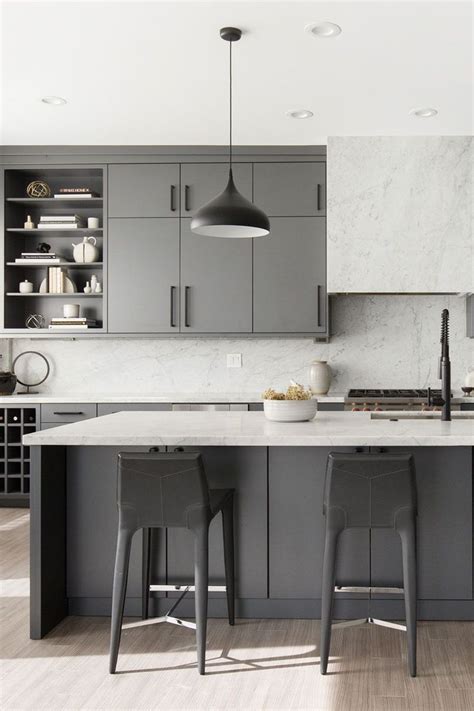 34+ Dark Gray Kitchen Cabinets (COOL & ELEGANT) - Cabinets | Modern ...