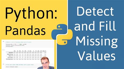 How To Detect And Fill Missing Values In Pandas Python Youtube