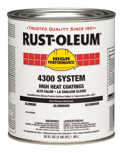 Rust Oleum Aluminum High Heat Paint Metallic Finish To Sq Ft