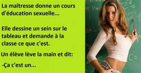 Blague Courte Cest Lheure Du Cours Déducation Sexuelle Et La Prof