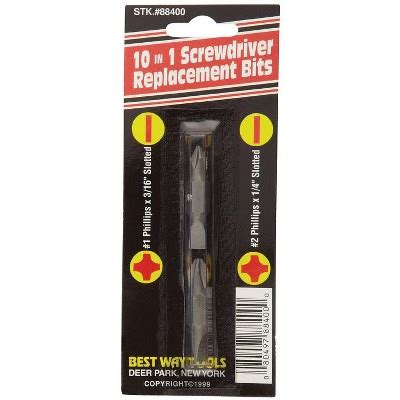 Best Way Tools Phillips Slotted In L Double Ended Screwdriver Bit