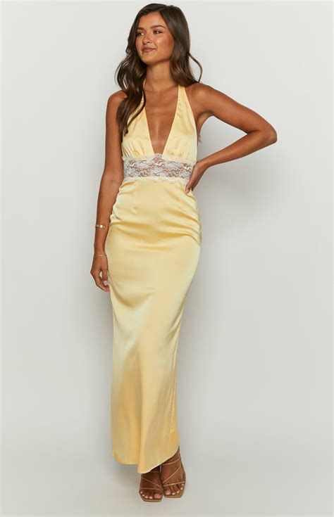 Arli Yellow Lace Maxi Dress Beginning Boutique