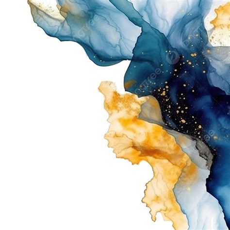 Deep Blue And Gold Abstract Background Watercolor Gold Abstract