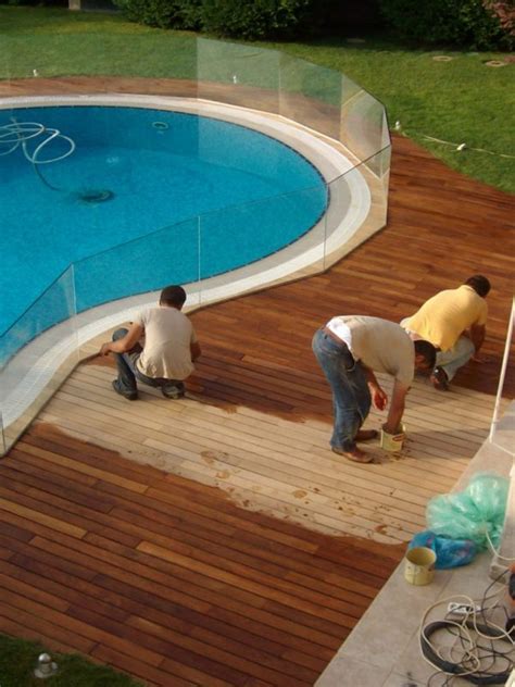 Havuz Kenar Tamir Bak M Garden Star Teak Deck Tik Deck Teak