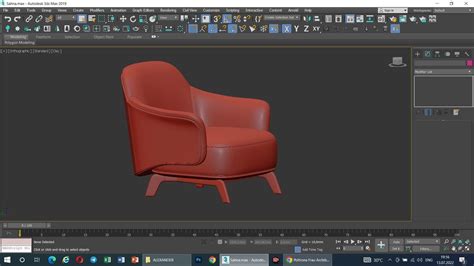 D Model Kaori Armchair Vr Ar Low Poly Cgtrader