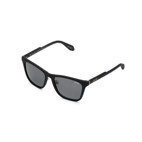 Unisex Reckless Polarized Sunglasses Matte Black Smoke Quay