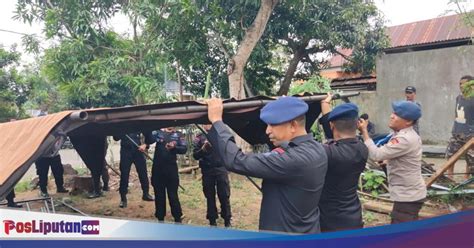 2 Unit Rumah Di Watang Palakka Terbakar Brimob Bone Bantu Tenda